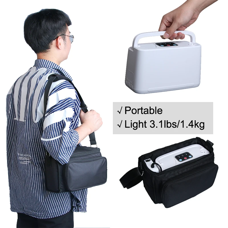 

Dropshipping OEM Portable Oxygen Enrichment Machine 2.5 hours Battery Oxygen Concentrator Generator Oxygenerator