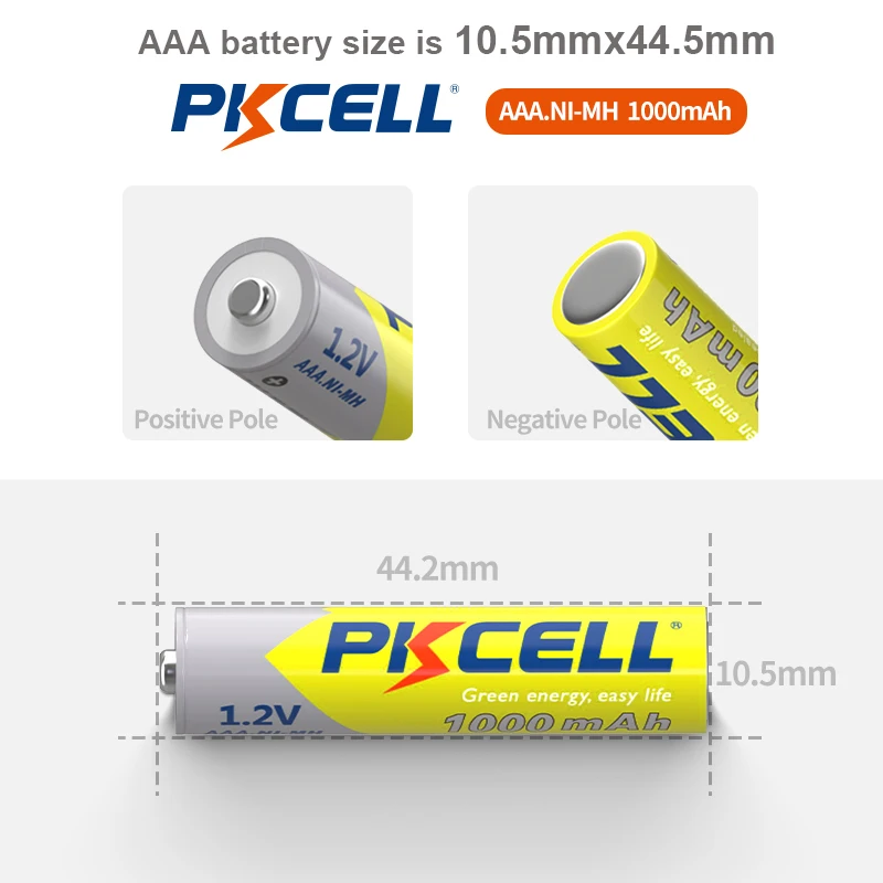 4PC 1.2V Ni-MH AAA Rechargeable batteries 1000MAH 3A AAA Battery with 1PC Battery Box holder For Flashlight Toy Camera