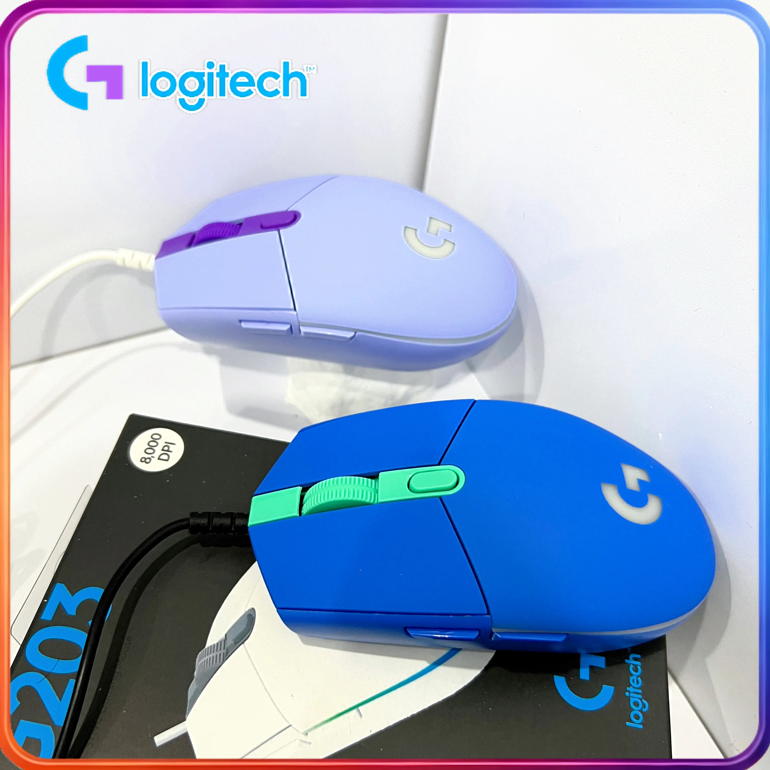 

[Recommended Product] Logitech G102/G203 Wired Mouse with 6 Customizable Buttons, RGB Lighting, Designed for Gaming