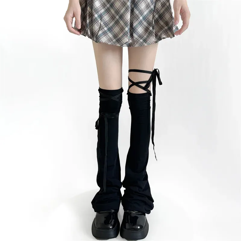 Women's Cozy Knit Over-the-Knee Leg Warmers Stylish Solid Color Thigh-High Socks for Casual Wear or Night Out