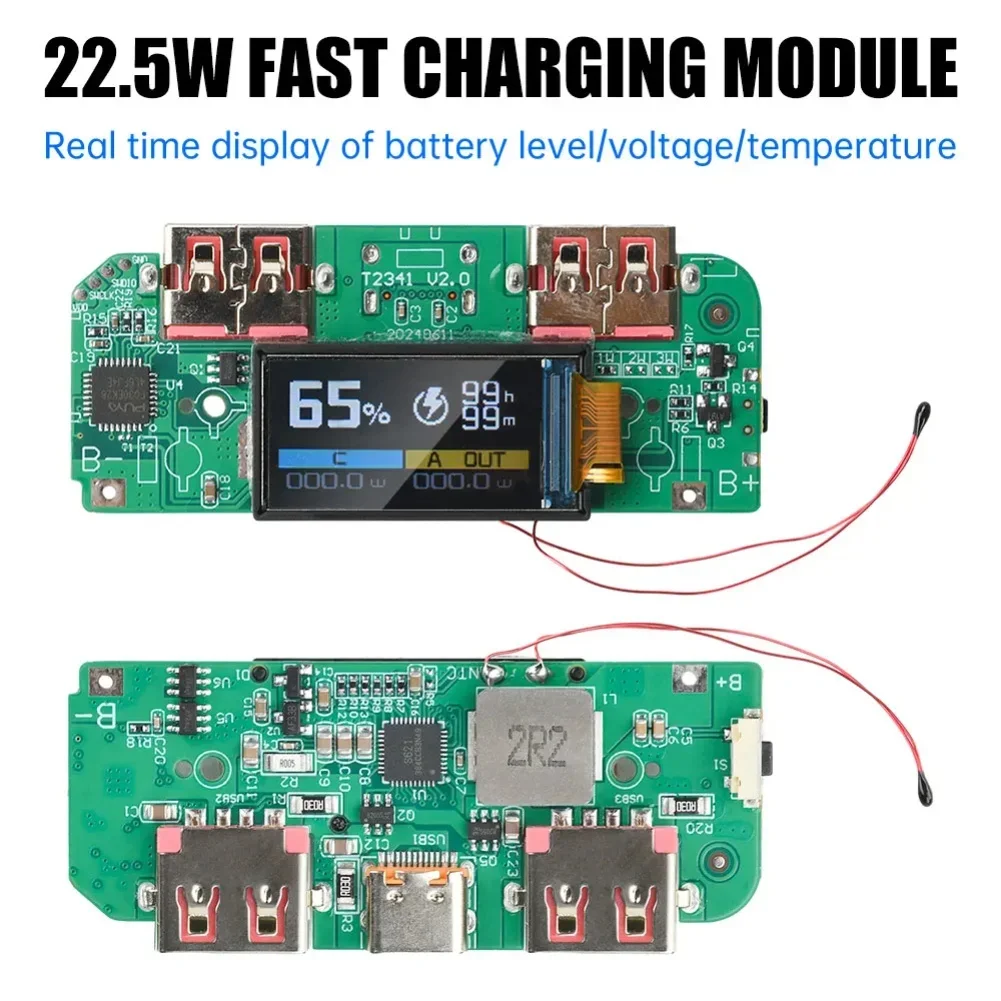 USB 22 5W Fast Charging Stepdown Converter Module Power Bank Motherboard With Multi Output And Overheat Protection