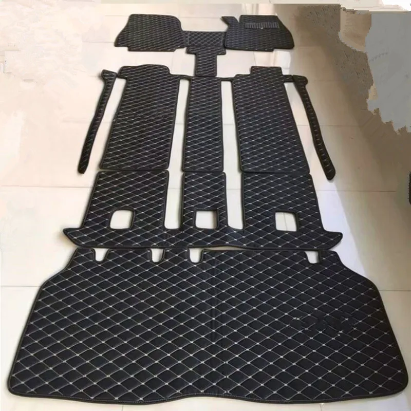 

High quality, Custom full set car floor mats for Right hand drive Toyota Estima 7 8 seats 2021-2006 durable waterproof carpets