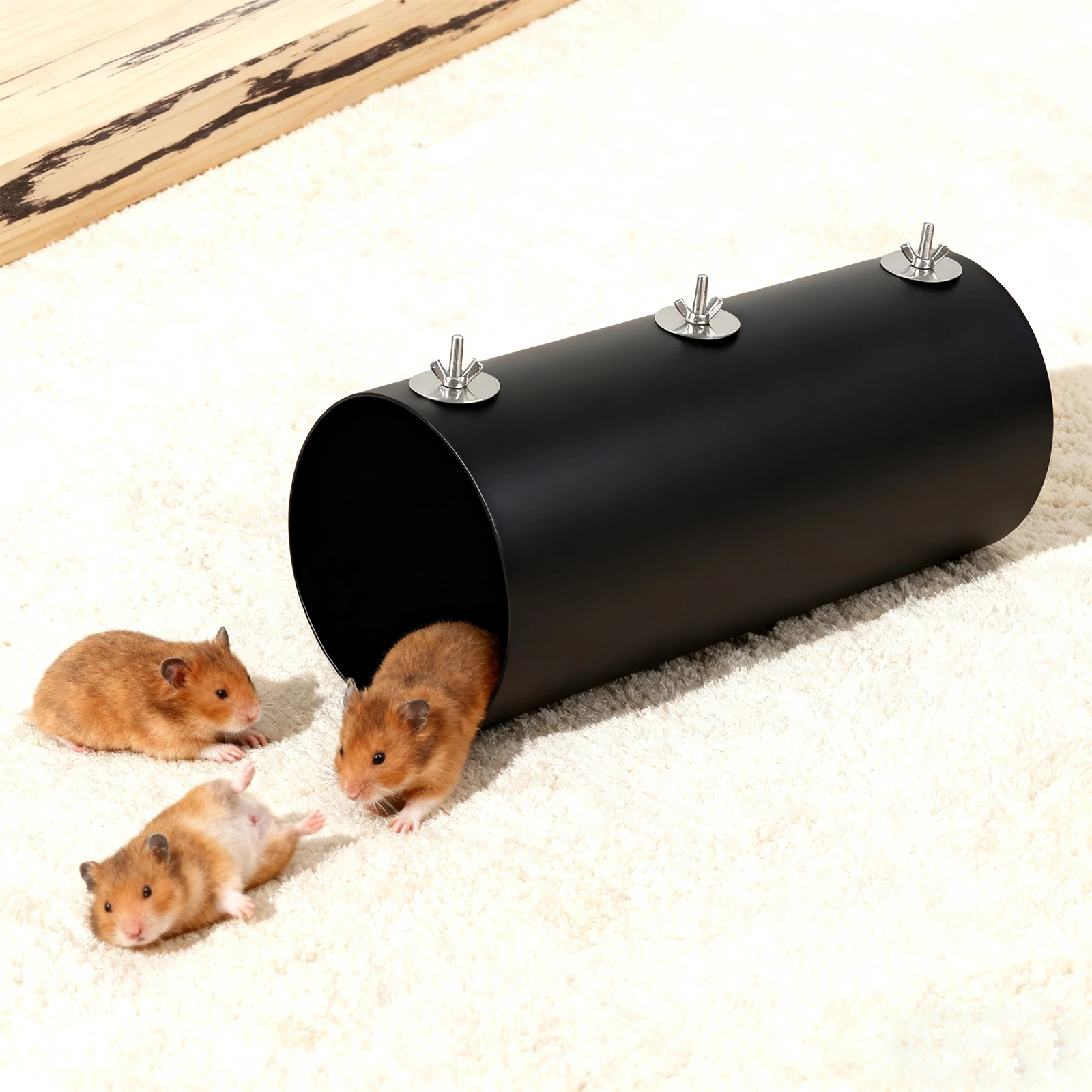 

2 Pack Hanging Cooling Tunnel Toys for Cage Small Animals Tubes Tunnel Toys Ferrets Fun Tunnels for Small Animal Playing Resting