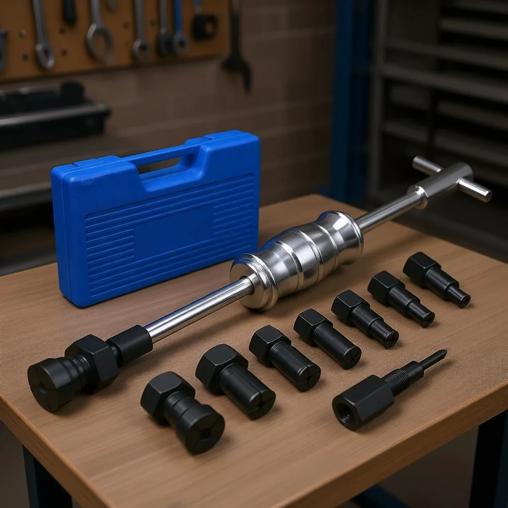 

12 Piece Blind Hole Bearing Puller Set Internal Extractor with Slide Hammer and Expandable Collets 8 32MM