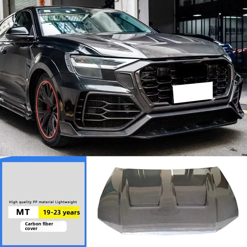 

For Audi Q8 SQ8 RSQ8 2019-2023 Carbon Fiber Engine Cover Modified Bonnet Hood Scoop Body Kit Car Accessories