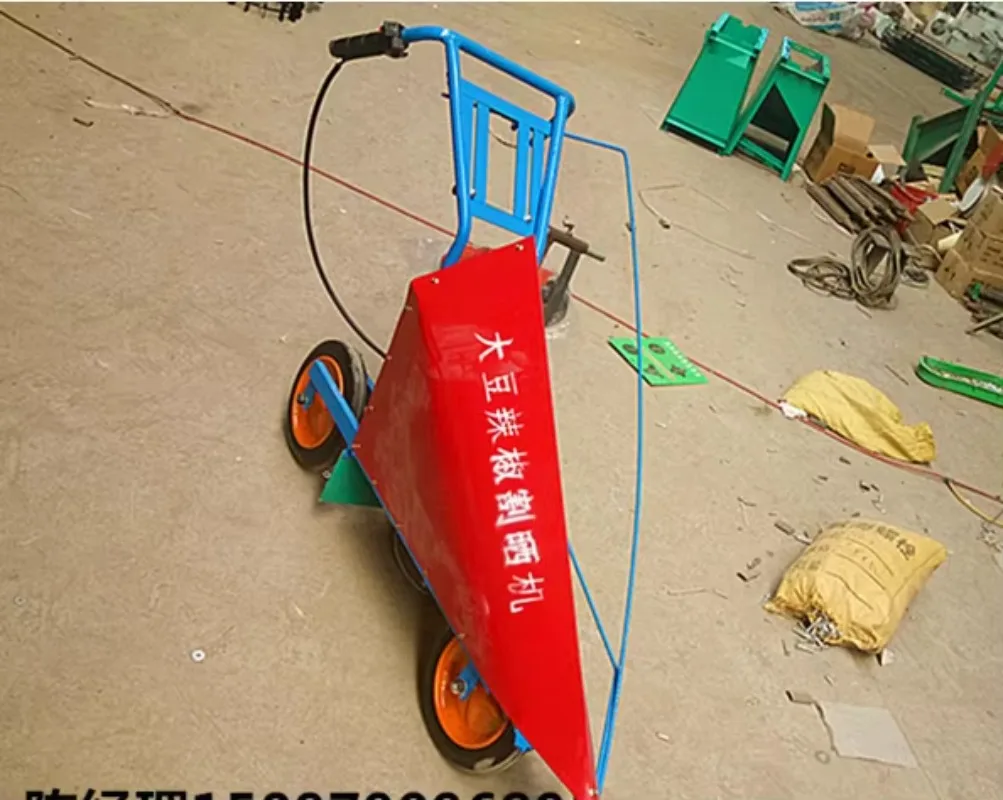 Factory Sales Corn Pepper Boarding Machine Agriculture Forage Lawn Mower Handheld Harvester Hand Push Cutting Machine