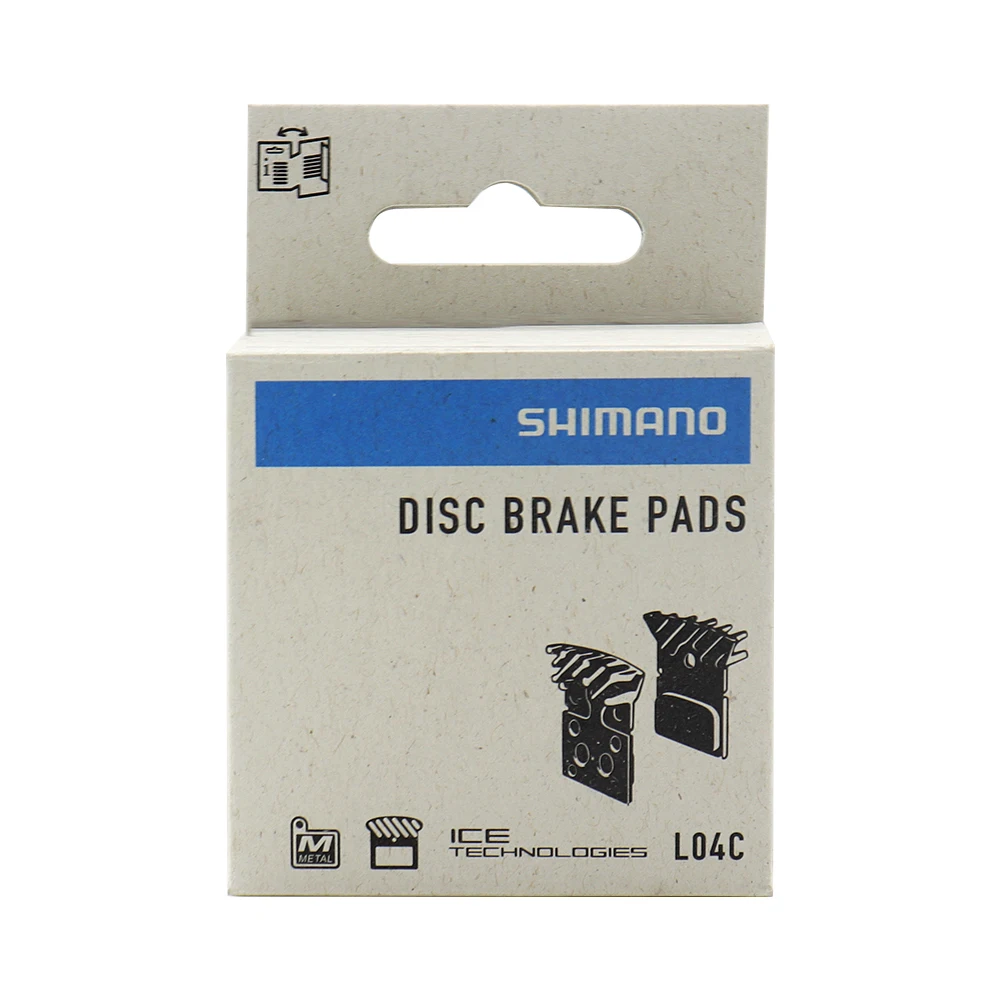 SHIMANO L04C Disc Brake Pads Metal with Fin for MTB Road Bike Compatible Deore XT SLX M8100 M7100 R8050 R7100 Bicycle Parts