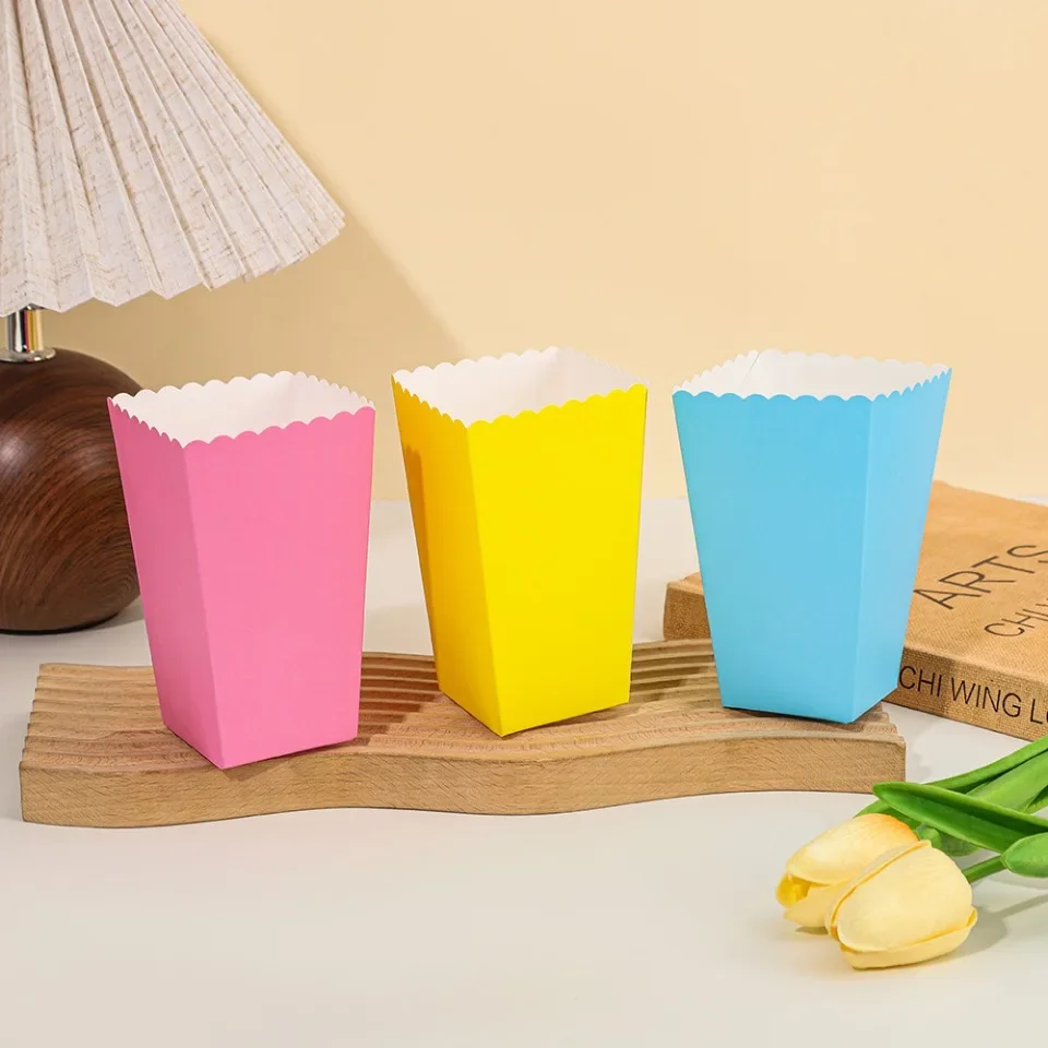 20/50/100 teile/los Popcorn Boxen Einfarbig Thema Party Dekoration für Kinder Alles Gute Zum Geburtstag Weihnachten Hochzeit Party liefert – Detail 2