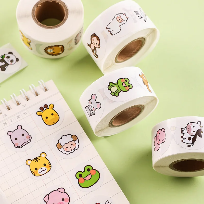 Animal Sticker 500pcs Cartoon Reward Stickers Children Encouragement Sealing Labels Kids Gifts Diary Decorative Teacher Supply