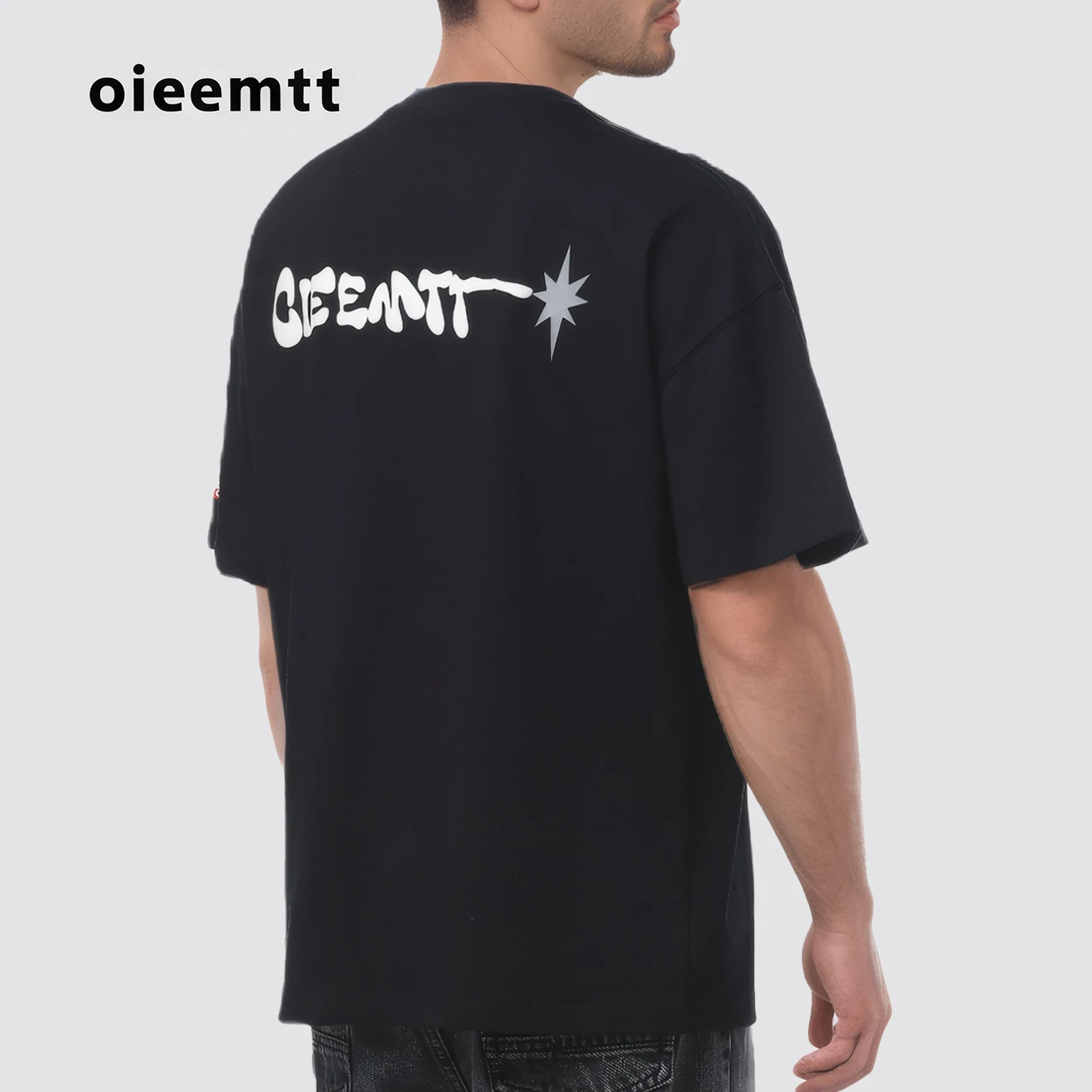 Glow-in-the-dark Logo Letter Printing Breathable Short Sleeve Tee Vintage Cotton T-shirt Soft Breathable Summer Oversize Top