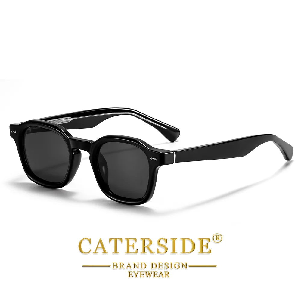 CATERSIDE جديد للجنسين ريترو فاسق نظارات الموضة إطار مربع حمض البروبيونيك دبوس الساق في الهواء الطلق الأساسية واقية من الشمس نظارات UV400
