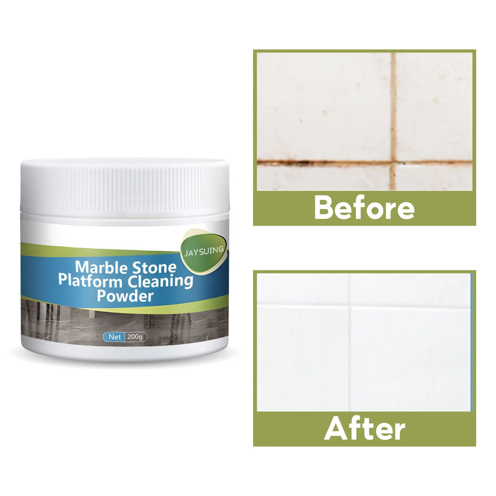 Stone Stain Remover Tile Stubborn Oil Stain Cleaning Bathroom Mold Removal Decontamination Polishing Powder Ceramic Tile Cleaner