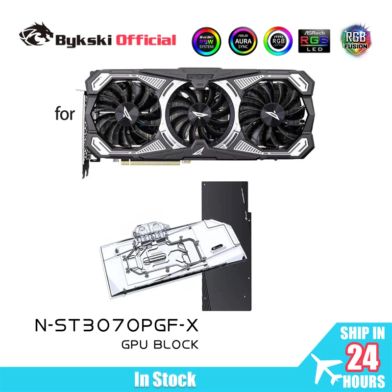 

Bykski GPU Water Block for Zotac RTX3070 8GD6 PGF OC/3060TI 8GD6 PGF OC Graphics Card / Thickened Copper Plate N-ST3070PGF-X