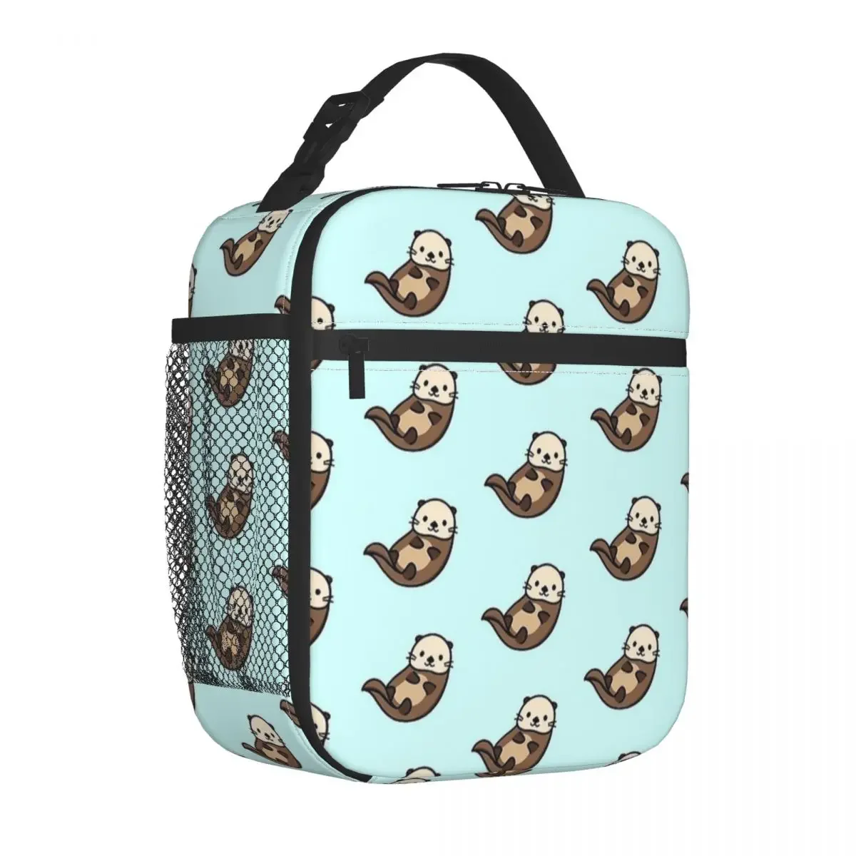 

Kawaii Sea Otters Cute Animal Insulated Lunch Bag Thermal Bag Reusable Leakproof Tote Lunch Box Bento Pouch College Outdoor