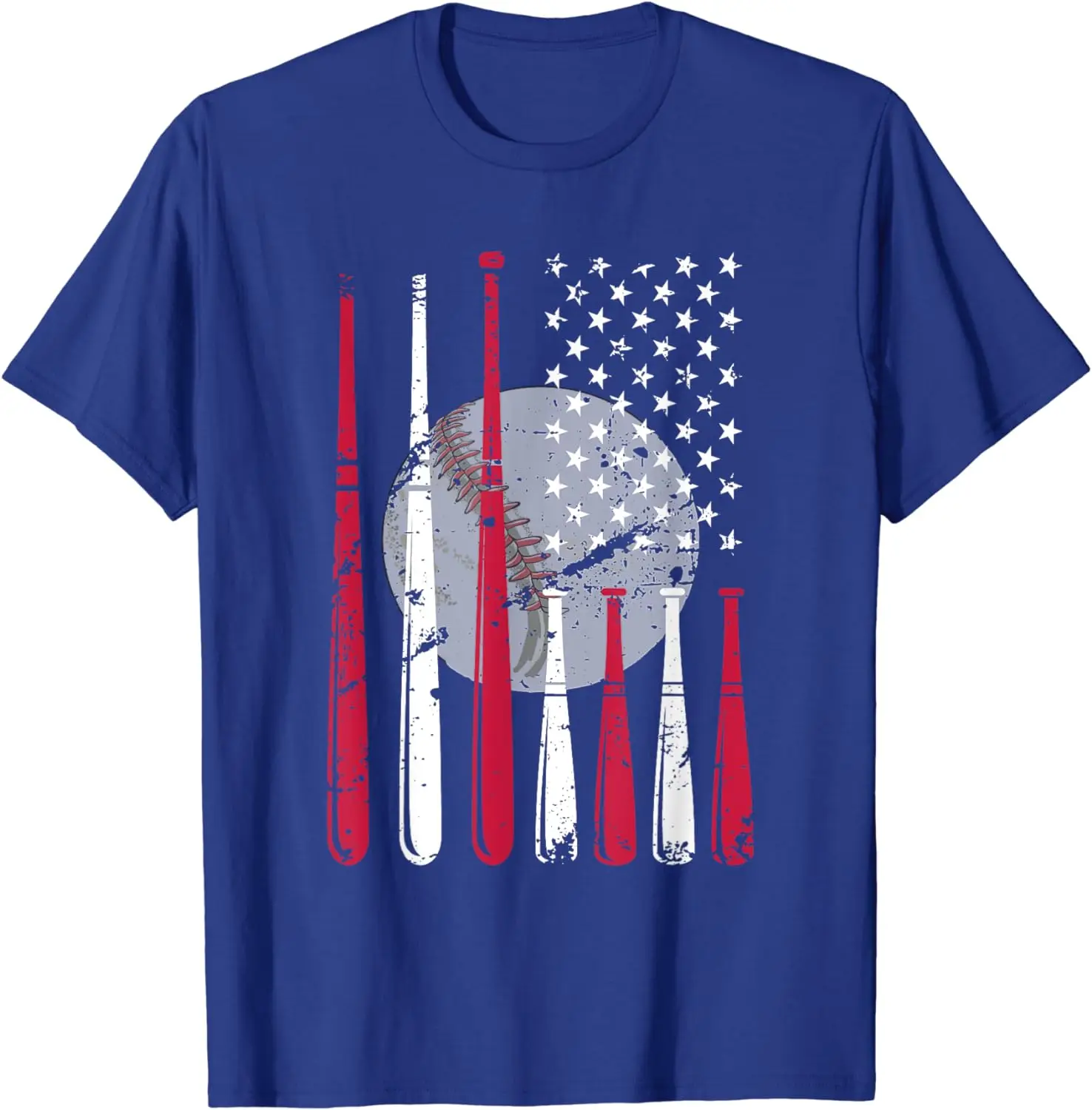 Baseball Shirt Baseball Fans USA Flag 4th Of July Patriotic T-Shirt