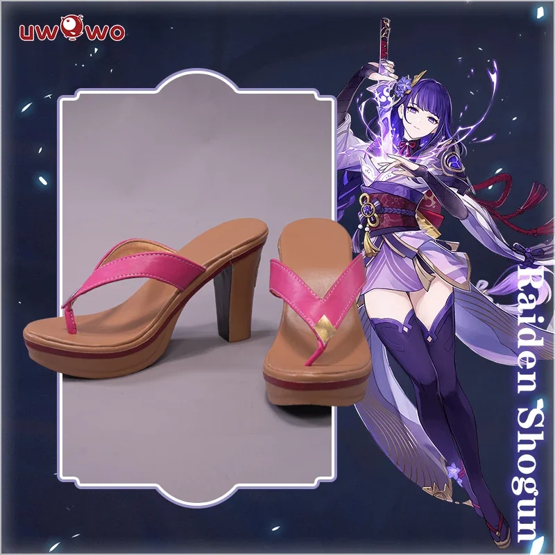 

IN STOCK Game Genshin Impact Raiden Shogun Baal Cosplay Shoes Ba'al Halloween High Heels for Women Girl Clothing