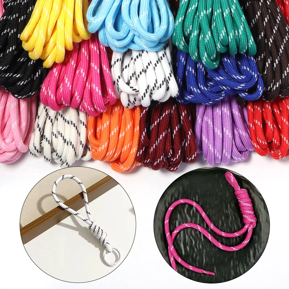 5 Yards/Lot 5mm Buntes Geflochtenes Seil aus Polyester für DIY-Rucksackanhänger, Handy-Lanyard, Bastelzubehör und Schmuckherstellung. – Detail 2