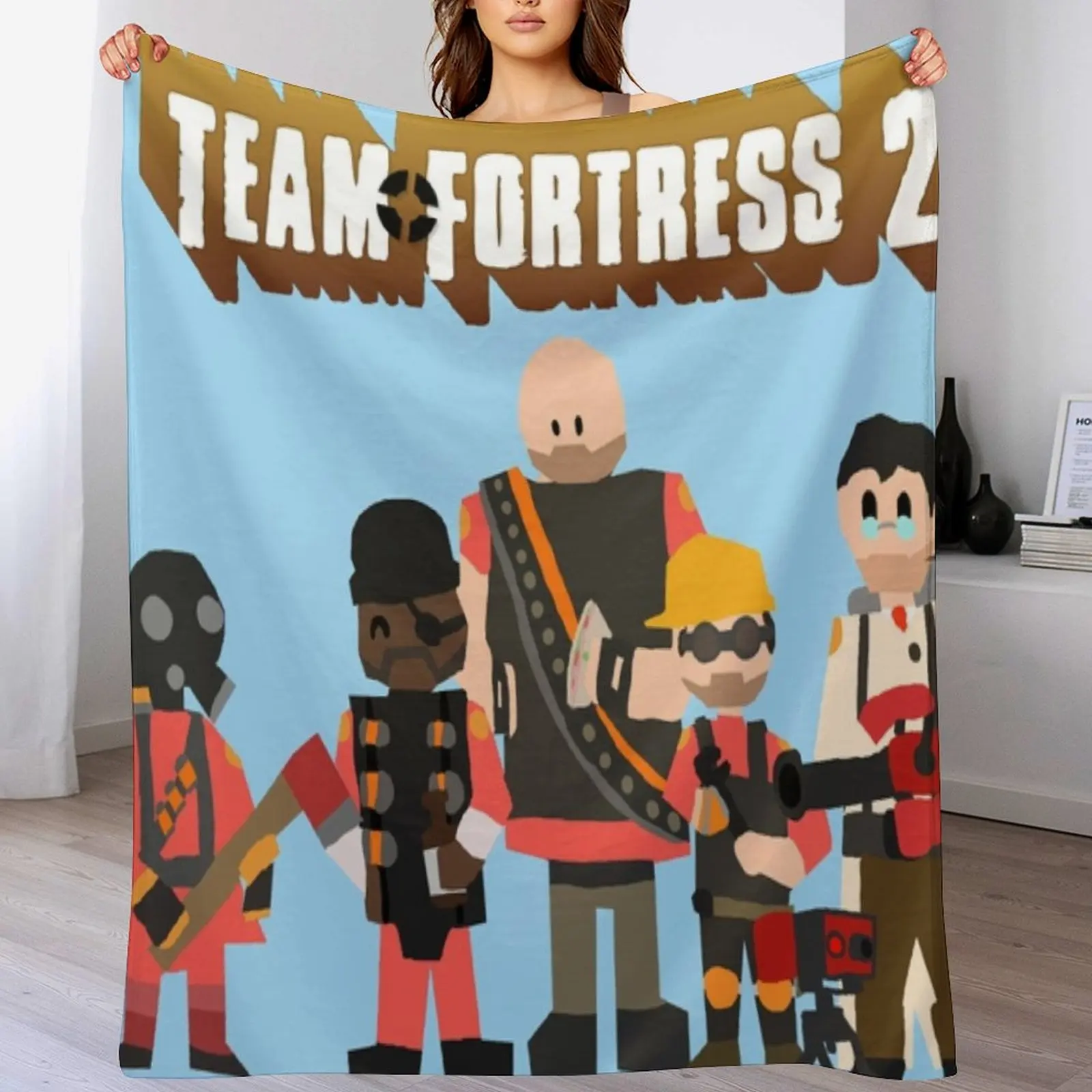 

Team fortress 2 Throw Blanket Stylish Decor Blanket Gift for Friends Roommate