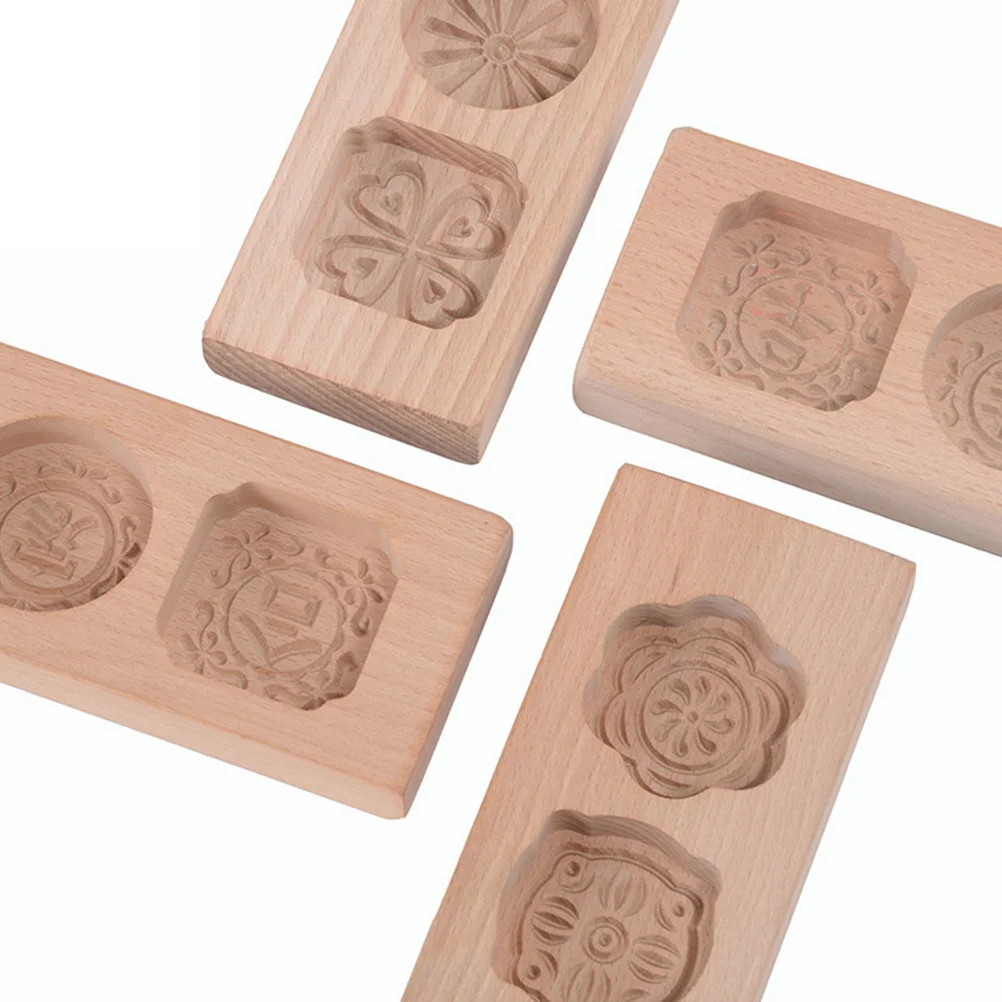 

Wooden Moon Cake Mould Safe Natural Wood DIY Green Bean Cake Making Kitchen Household Baking Tools Household Baking Tools