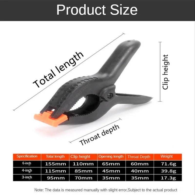 3/4/6 Inch Lò Xo Kẹp DIY Dụng Cụ Làm Rau Cau Nhựa Nylon Kẹp Gỗ Mùa Xuân Clip Studio Ảnh Nền