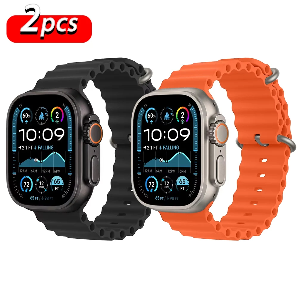 Ocean Strap für Apple Watch Bands Ultra 3 2 49 mm 44 mm 40 mm 41 mm 45 mm 42 mm 46 mm Sportarmband iWatch Serie 11 10 9 8 7 6 5 Se 3