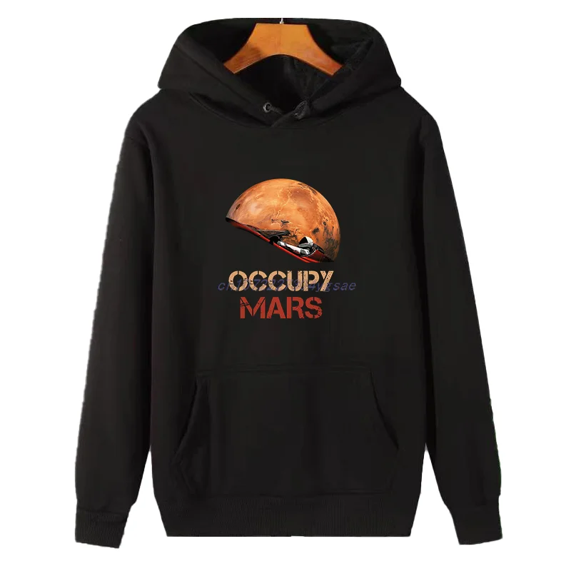 Mars Space Explorer Occupy Mars Spacex Starman Winter Essentials Hooded Sweatshirt New In Sweatshirts Thick Sweater Hoodie