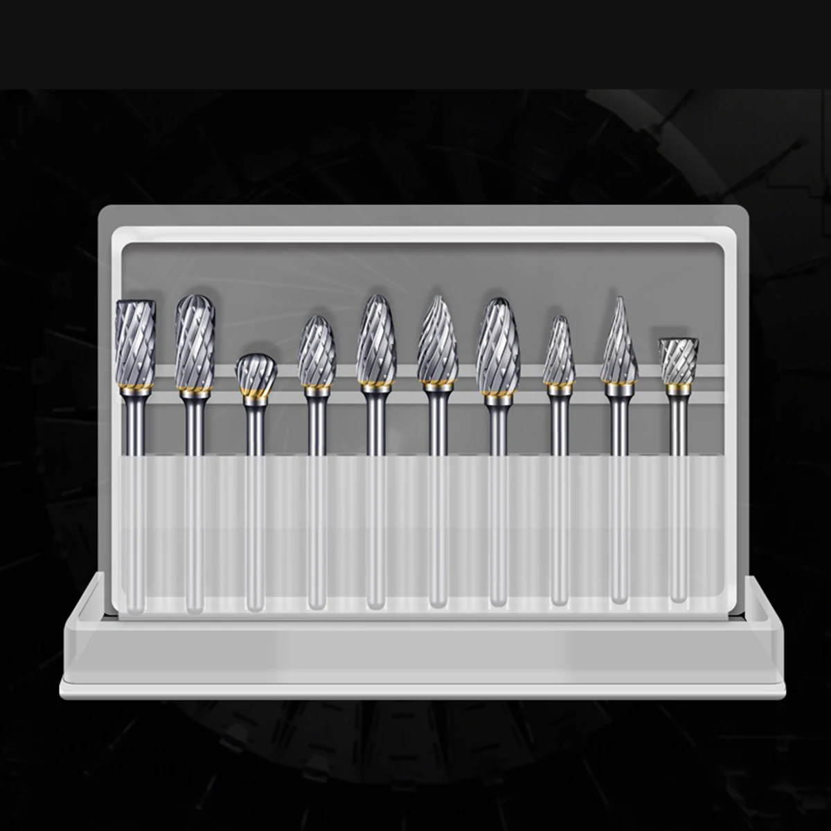 20 Pz Doppio Taglio In Acciaio Al Tungsteno Carburo Rotary Burr Die Grinder Gambo Strumento Bit od Testa di Rettifica In Metallo Intagliare Router Burr Drill