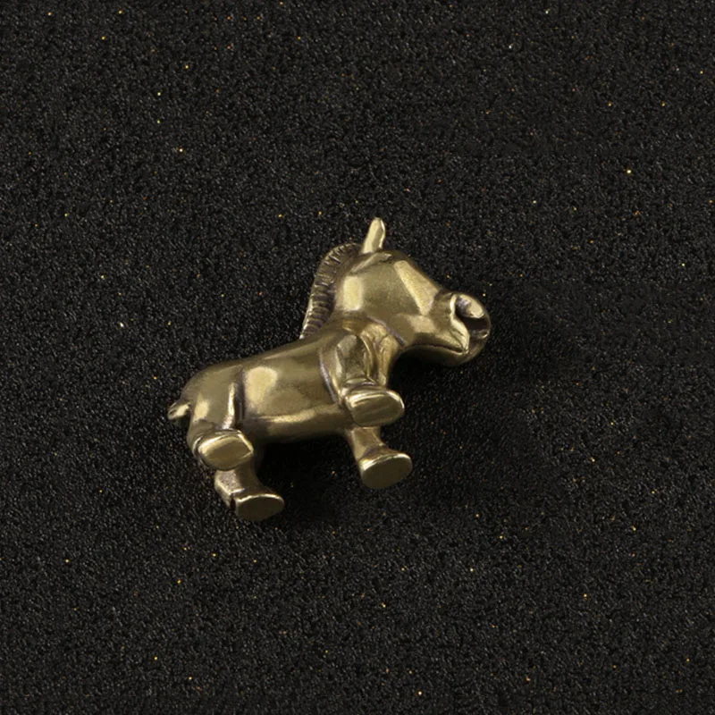 Vintage Farm Animals Cute Pony Miniature Figurines Cartoon Home Decor Zodiac Horse Small Ornament Vintage Tea Pets Crafts image 4