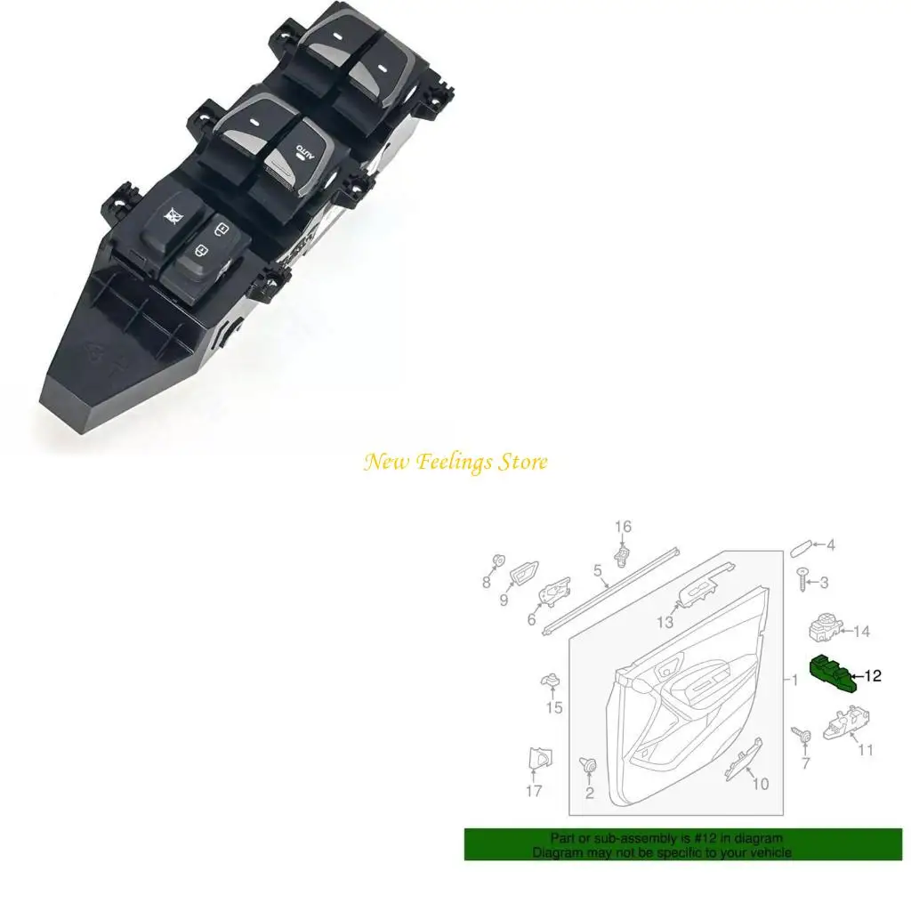

J6BF Power Window 93570-2W000 Replacement Control for IX45 DM