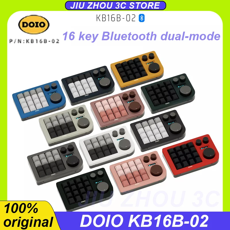 

DOIO KB16B-02 Mini Mechanical Keyboard 16 Key Type-C Wired Bluetooth Wireless Dual Mode Hot Swap QMK VIA Custom Gaming Keyboard