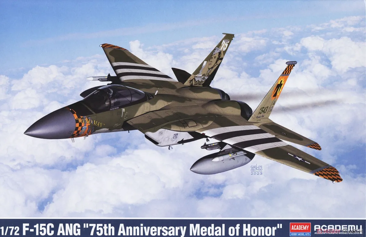 Academy-modelo de plástico 12582 a escala 1/72, F-15C, 75 ° aniversario, M de honor