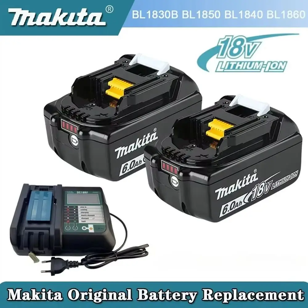 

Makita 18V Battery 6.0Ah BL1850B Lithium ion Genuine Makita 18V Battery BL1850 BL1860 BL1860B BL1840B