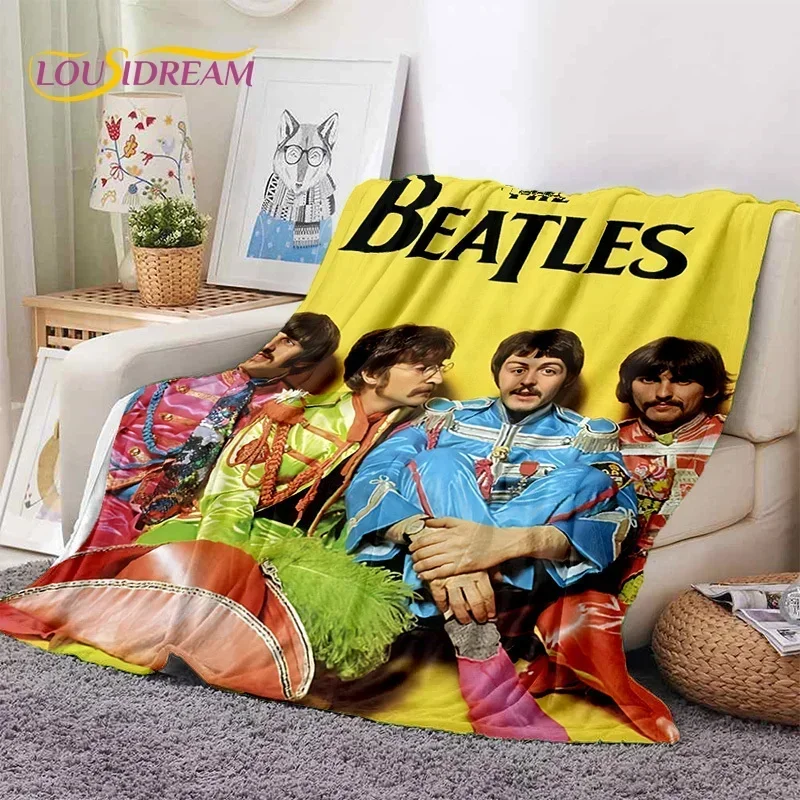 3D Superstar B-Beatles Rock Stand HD Blanket,Soft Throw Blanket for Home Bedroom Bed Sofa Picnic Travel Office Cover Gifts Kids