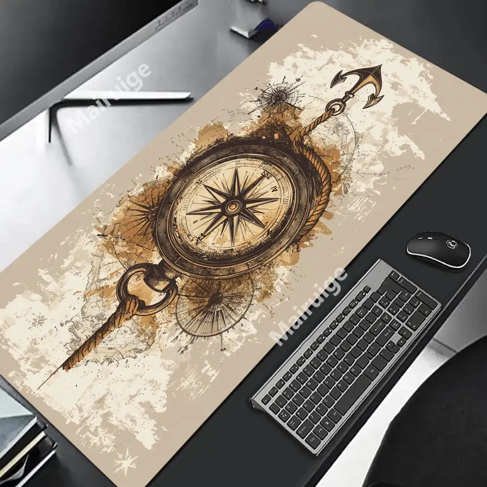 خمر خريطة بحرية كبيرة ماوس الوسادة المطاط عدم الانزلاق حصيرة مكتبية لوحة ماوس للألعاب أدوات مكتبية طاولة كمبيوتر الألعاب حصيرة Playmat #3