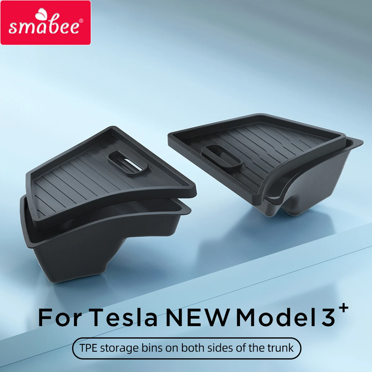 Smabee For Tesla Model 3 Highland Car Trunk Storage Box 2024 Left And Right Side Organizer Case Auto Interior Accessories 4pcs