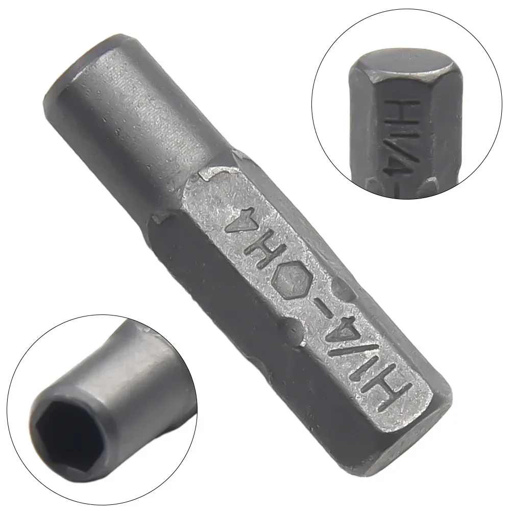 1pc 25mm Screwdriver Adapter 1/4 Inch Hex Shank To 4mm Socket Driver Bit Adapter For Precision Hex Bits Magnetic Holder Tool