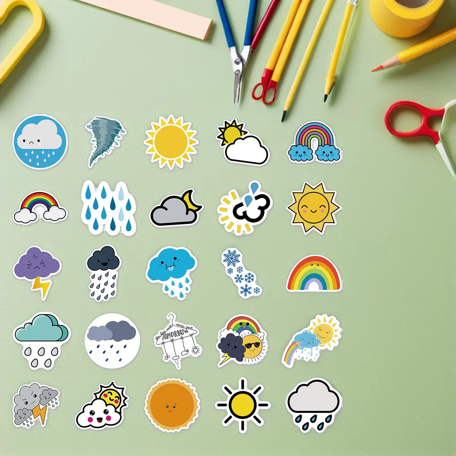 50 Pcs Car Decorative Stickers Luggage Decals Phone Case Computer Outdoor Waterproof