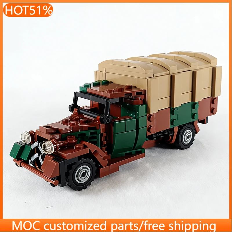 328-teiliges Panzerfahrzeug-Bausatz Citroën U23 MOC Anpassbares Modulares Baustein-Modell Lehrreiches DIY Urlaubsgeschenk