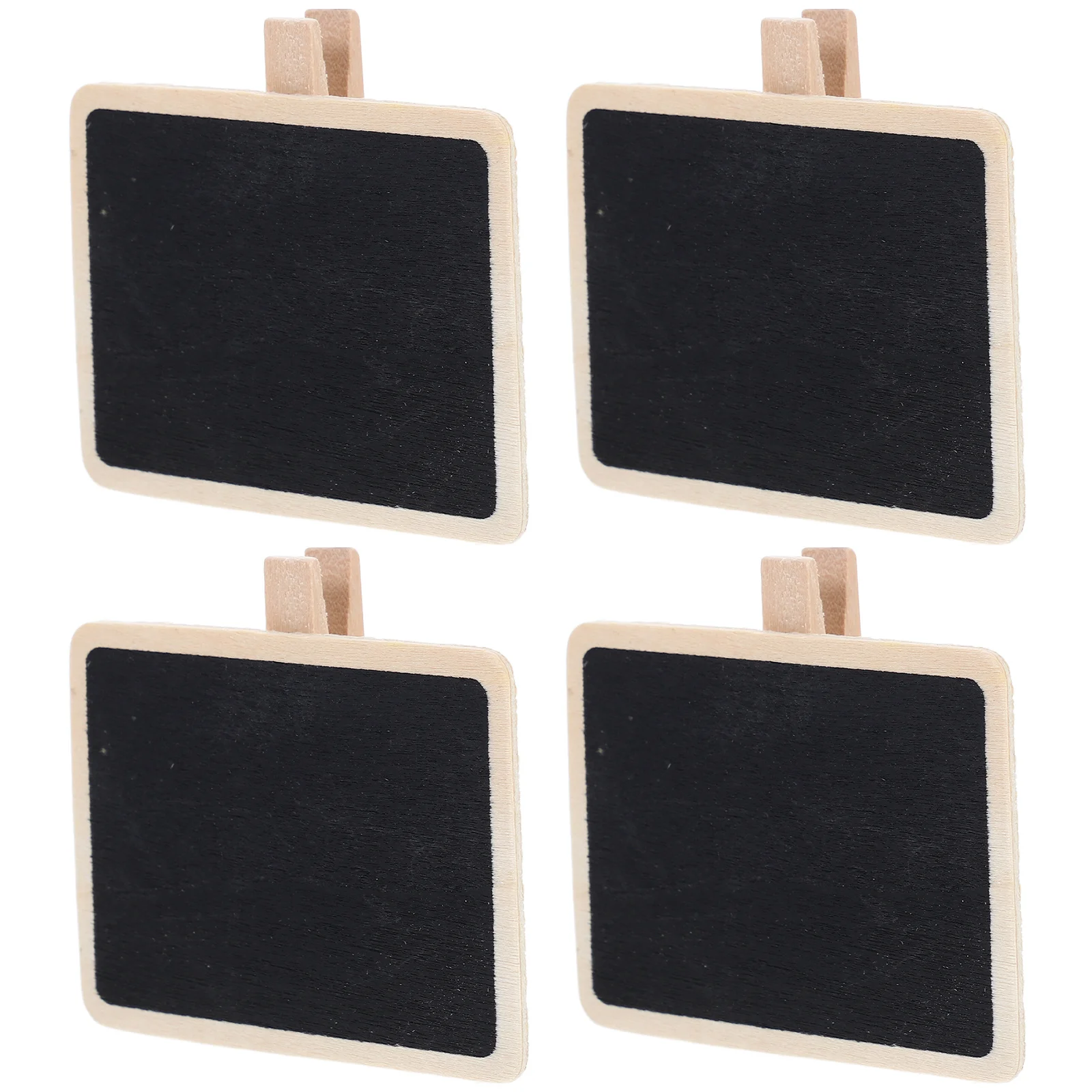 4 قطع من مشابك السبورة الصغيرة، علامات السبورة الخشبية، حامل ملاحظات متعدد الاستخدامات، مشبك صور لطاولة ديكور الحفلات #1