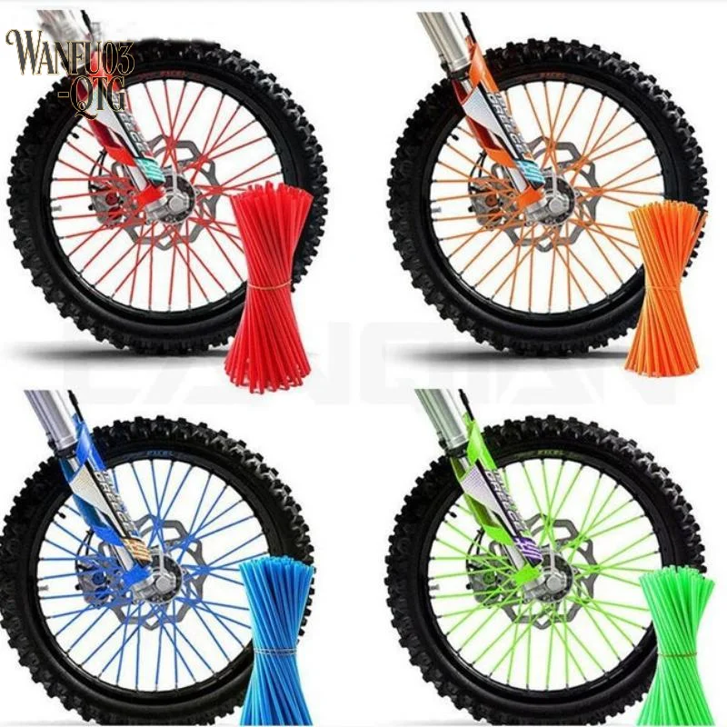 Hot Sale 72PCS Colors Universal Dirt Bike Spoke Covers Motorcycle Wheel Rim Spoke Wrap Kit Protector For Motocross Bicycle
