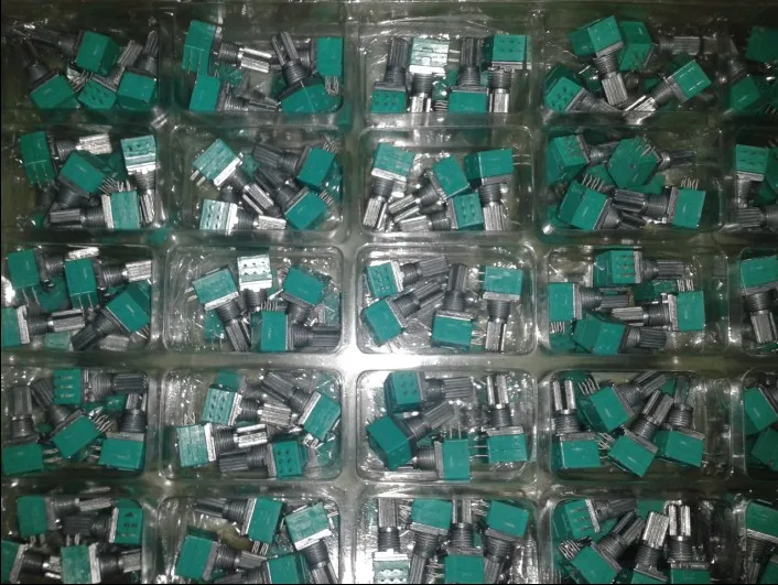 Potenciômetro selado pequeno do duplex do volume, 6Pin, 097 B50K R09, 5 PCes