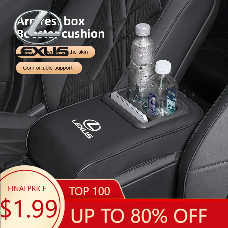 

Interior Mouldings With 2 Cup Holder Auto Center Console Armrest Cushion PU Leather Armrest Pad For Lexus IS250 IS200 CT200h GS3