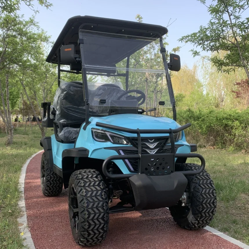 Electric Car With Foldable Rear Seat + Built-In Storage Box Dedicated To Attractions Electric Golf Cart Scenic Sightseeing Car