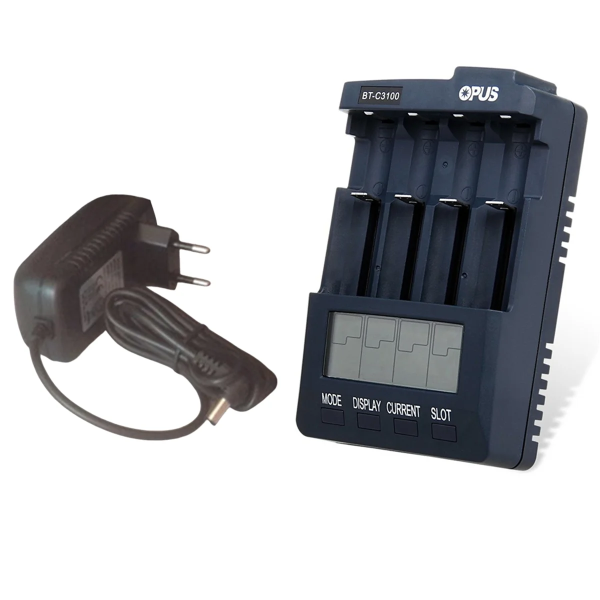 AT87-BT-C3100 4 Slots Smart Universal Battery Charger Adapter for Rechargeable Li-Ion Batteries EU PLUG