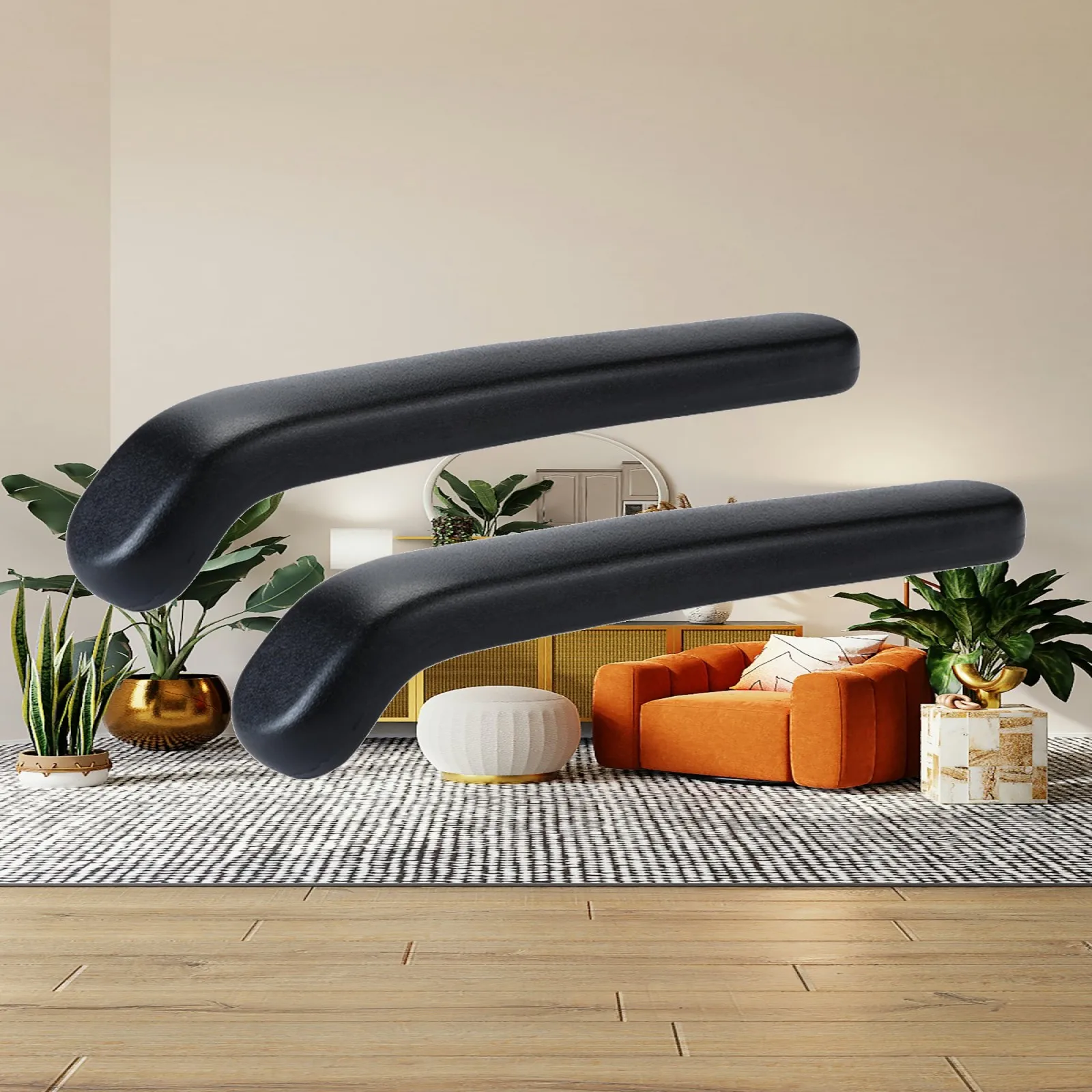 Almofada ergonômica para apoio de braço de cadeira de computador, textura suave e acabamento fino para base de cadeira de jogos e cadeira de bar