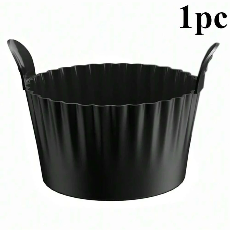 1/4 Stuks Siliconen Cupcake Mallen Non-stick Hittebestendige Bakvormpjes Voor Air Friteuse Ovens Air Friteuse Siliconen Mand Ei Poacher