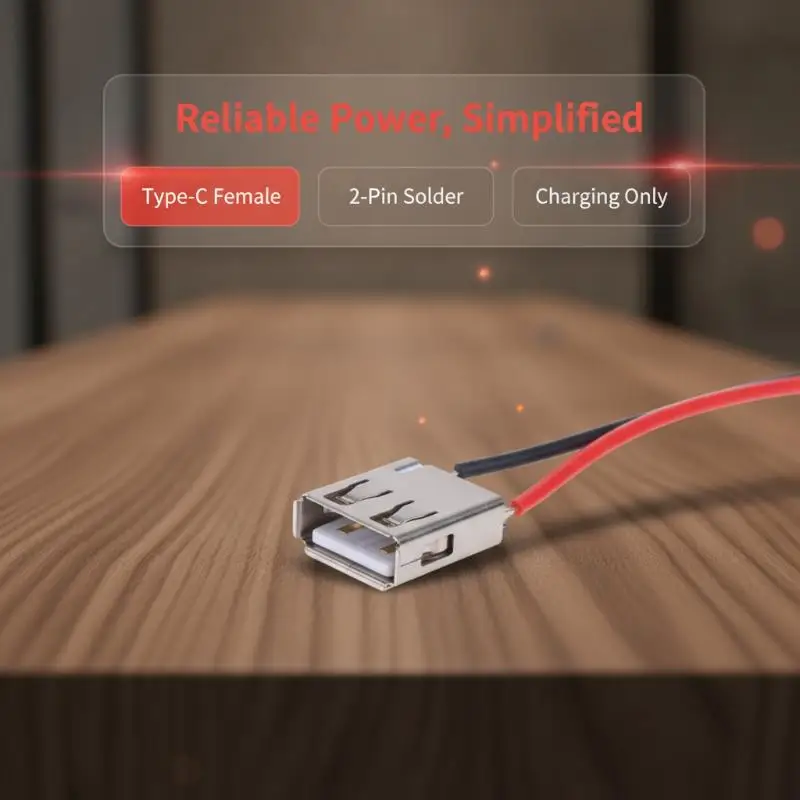 Hot Sale New 5PCS 2Pin Micro USB Type C Male Female Jack Welding Wire Straight Connector For Mobile Phone Charging Port Socket