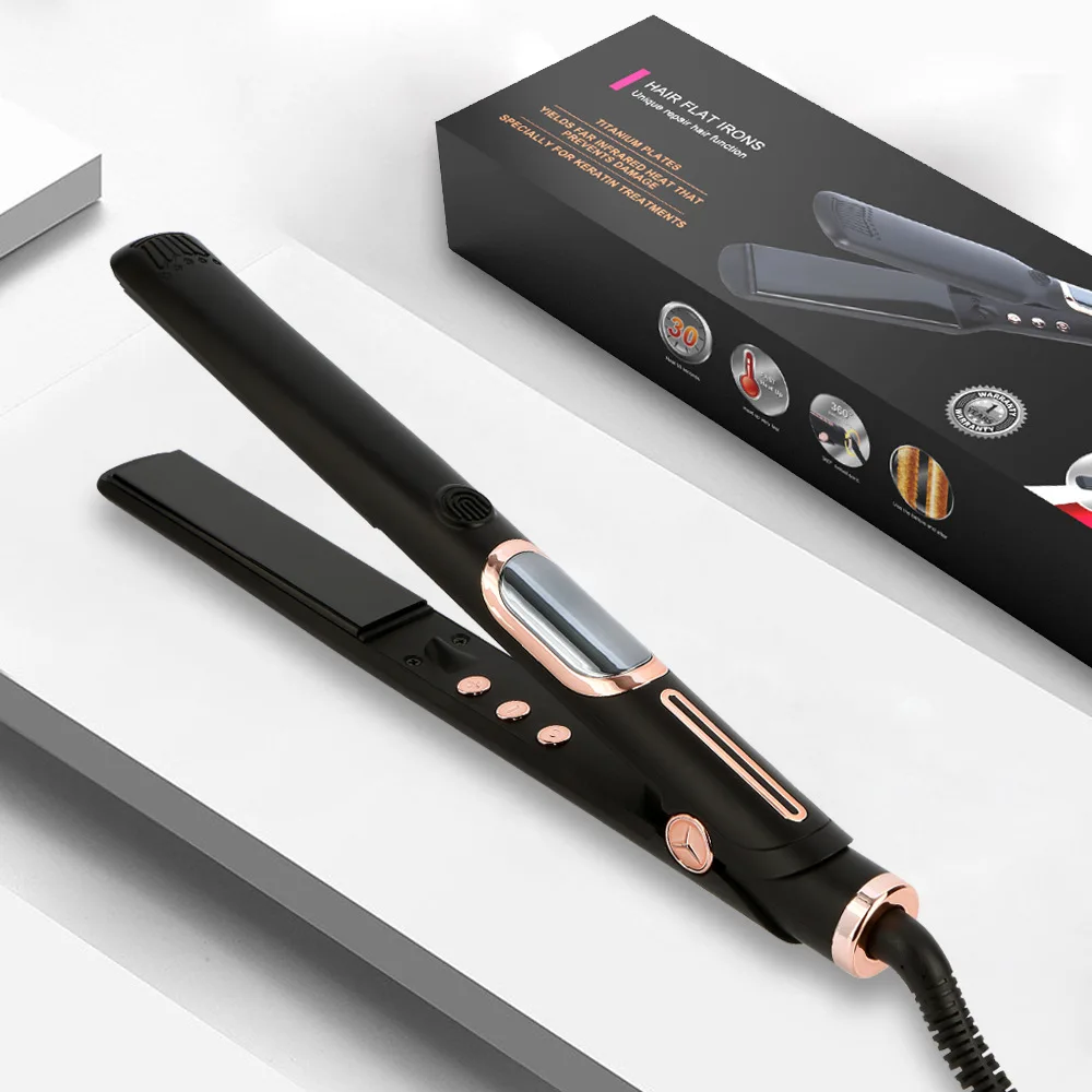 

Выпрямитель для волос Шина Плойка двойного назначения 500р. ° F Выпрямление ионного утюга с прямым зажимом для высокотемпературной пластины