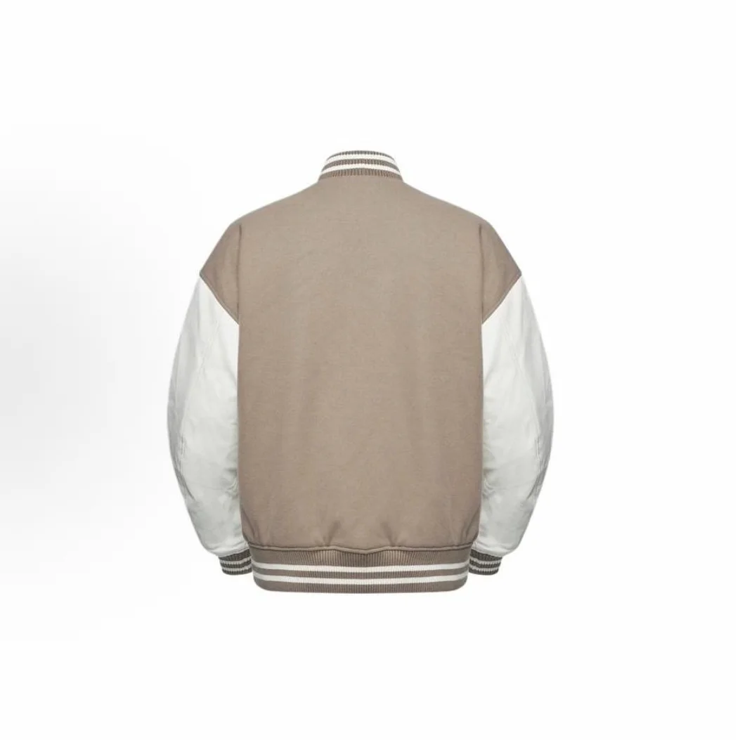 Converse Men's Windproof, Warm, Skin-Friendly, Comfortable & Versatile Casual Baseball Jacket (Brown) - view 2