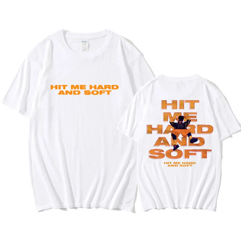 Hit Me Hard and Soft Tour 2024 Graphic T Shirts Male Fashion Hip Hop T-shirt 100% Cotton Oversized T-shirt Vintage Tee Shirt Men